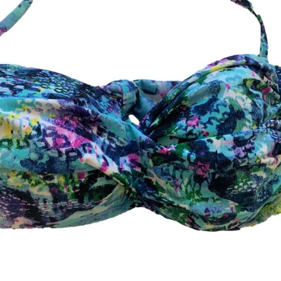 Profile Gottex Bikini Logan Twist Front Bandeau Swimsuit Bikini Top Size 8 NEW - Picture 5 of 12